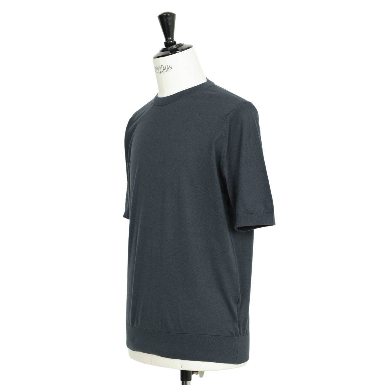 JOHN SMEDLEY ネイビー　ニットTシャツ　Mサイズ JOHN SMEDLEY KIELL ジョンスメドレー 半袖コットンニットT